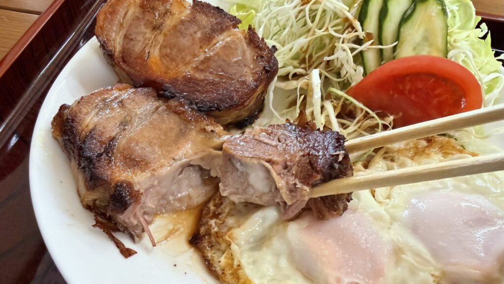 チャーシューエッグ定食|埼玉県宮代町・らーめん夢乃屋