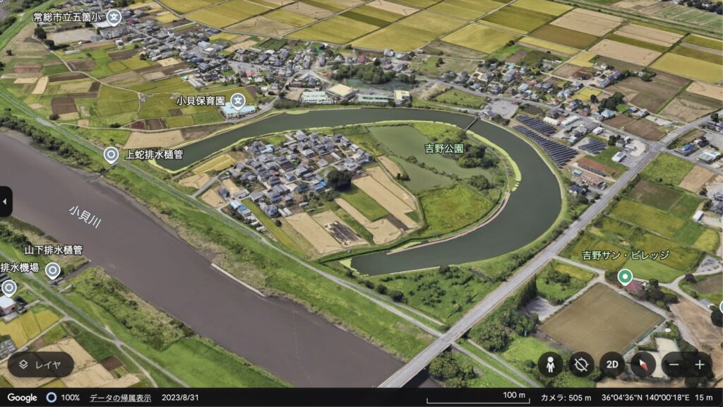 小貝川上郷地区|茨城県常総市・つくば市境