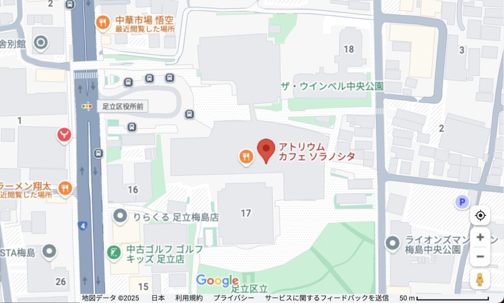 食堂ソラノシタ地図