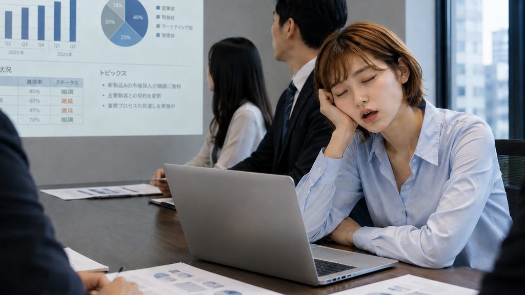 授業中や会議中に眠くなったらどうする?