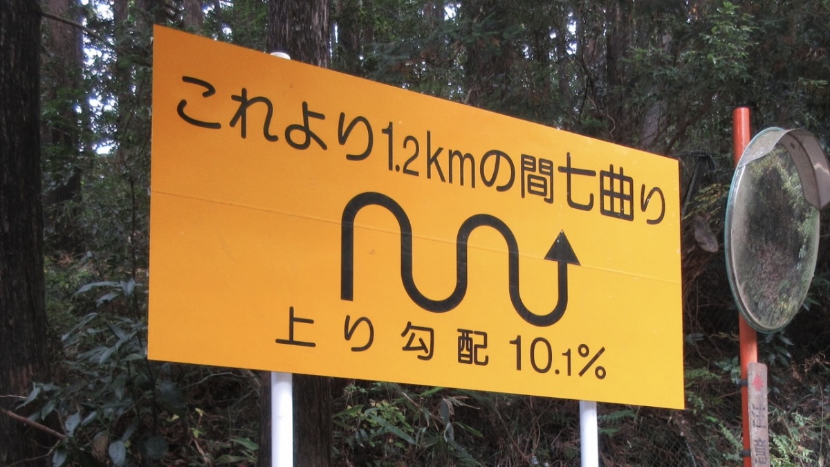七曲りで有名な旧東海道(県道732号)は超難関