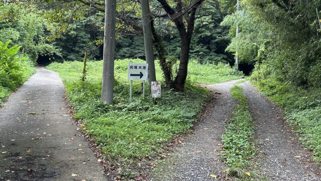 細い山道と砂利道のアクセス