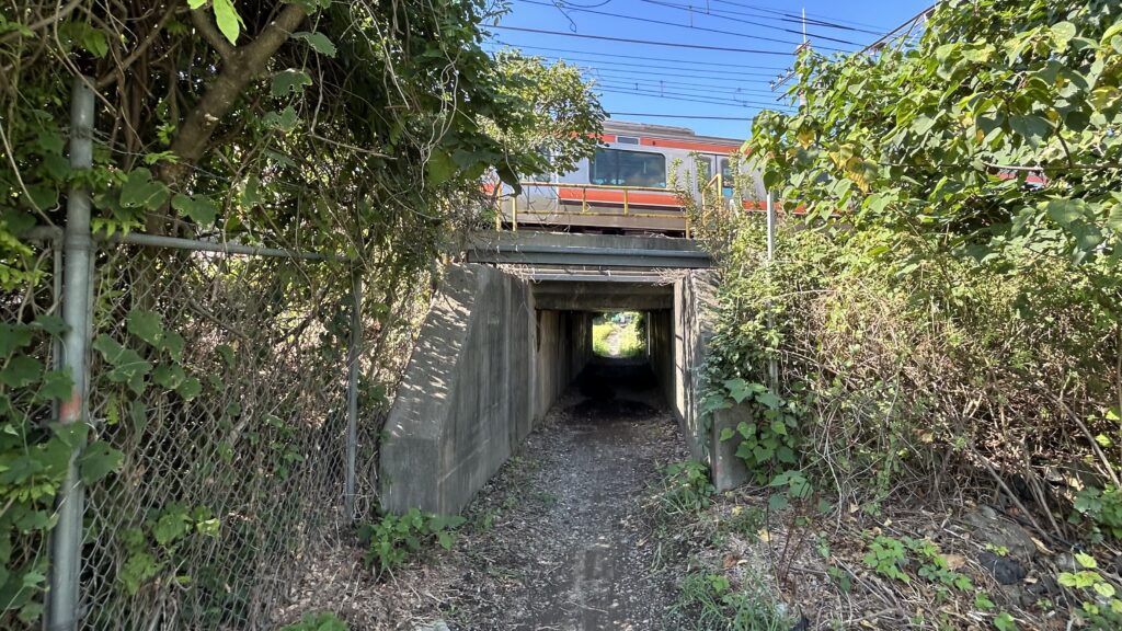 低い線路が見せる錯覚の広がり