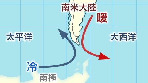 水温が違うのは海域の広さと気候の影響