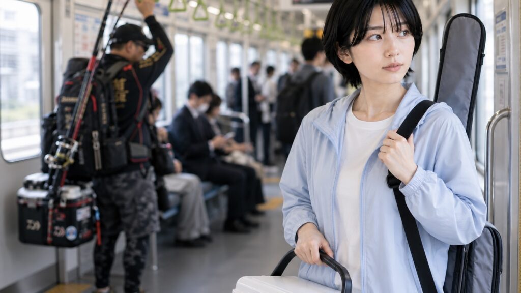 電車で行くなら荷物や釣り方を工夫する