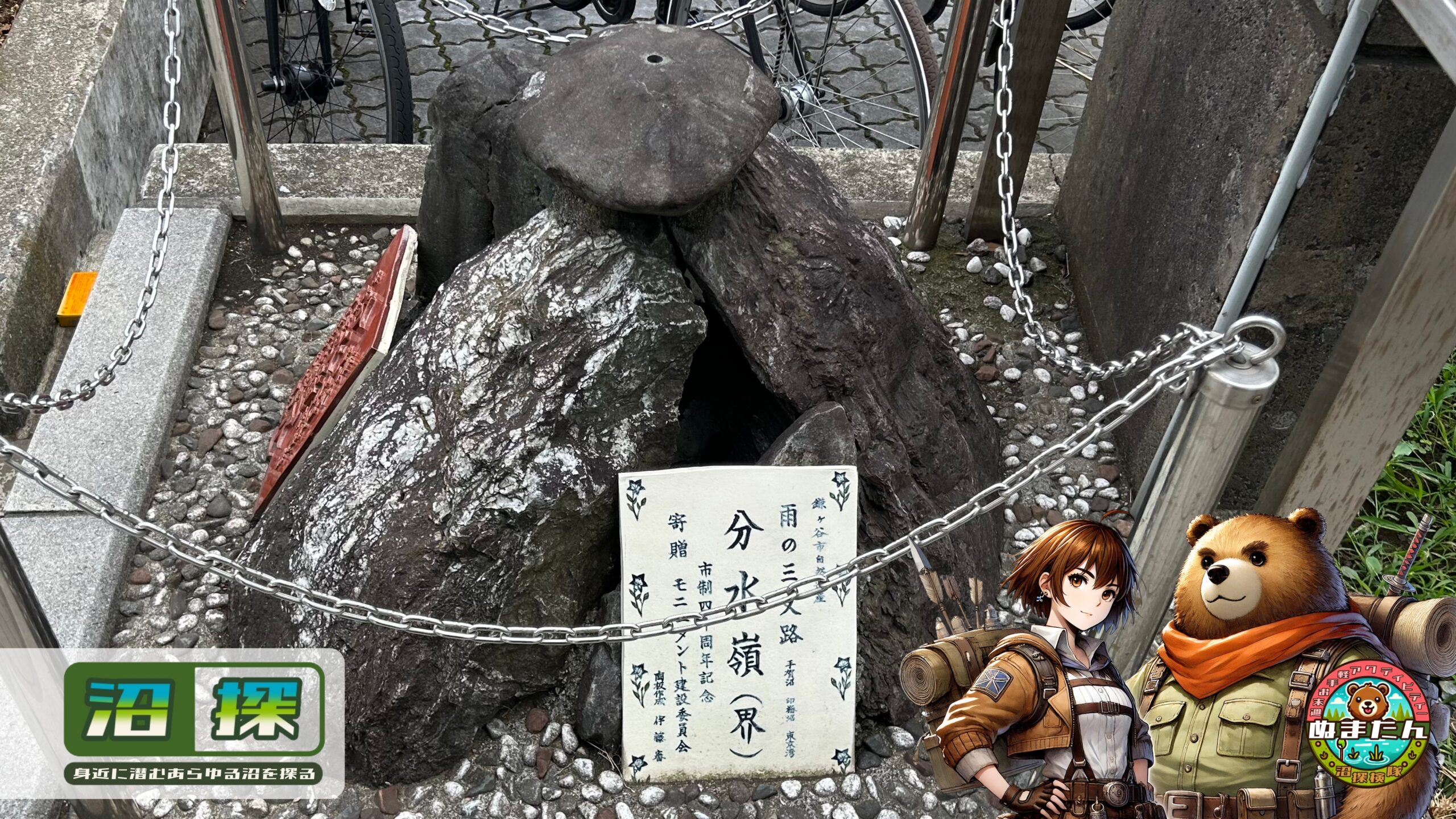 鎌ケ谷市にある三分水嶺(界)とは？：高台に隠された沼と湾の交差点