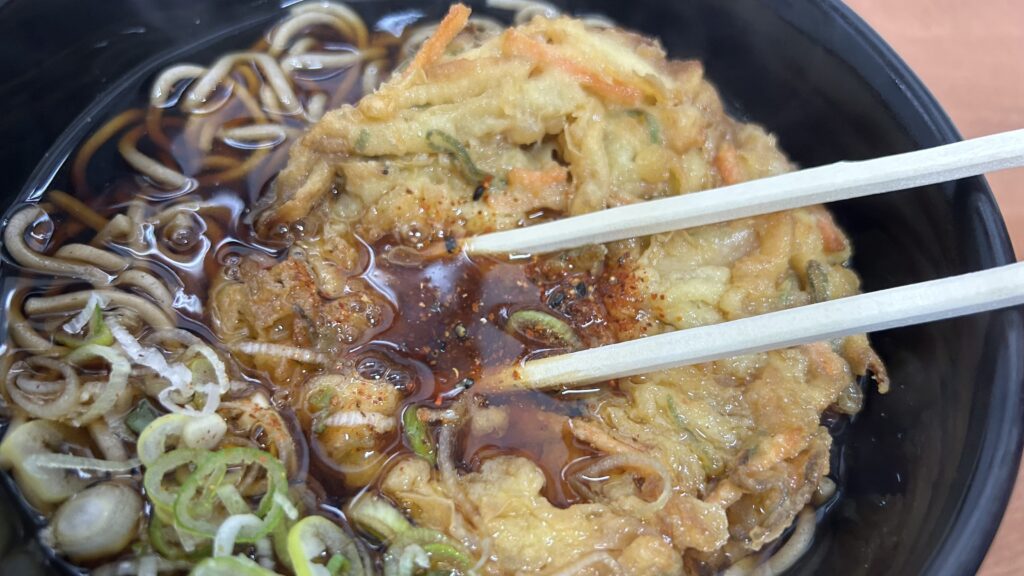 ４位：土浦駅(土浦華月庵・かき揚げそば)