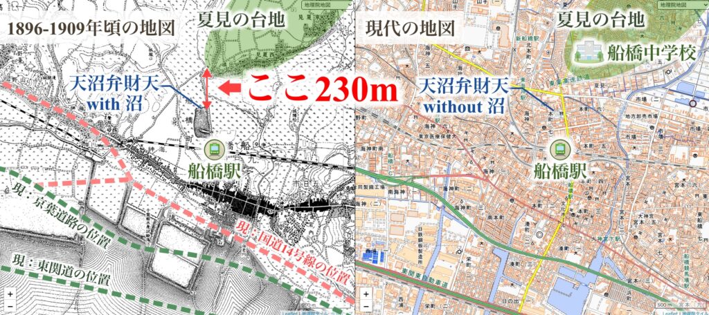 船橋は横移動が苦手な「くびれ地形」