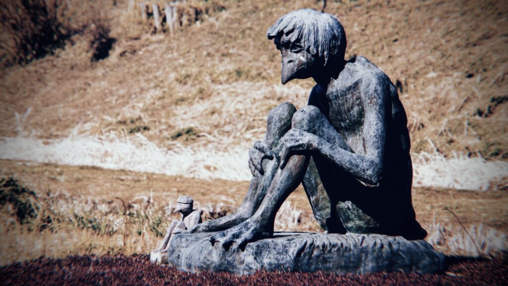 沼とは別の場所が「カッパ感」を演出する