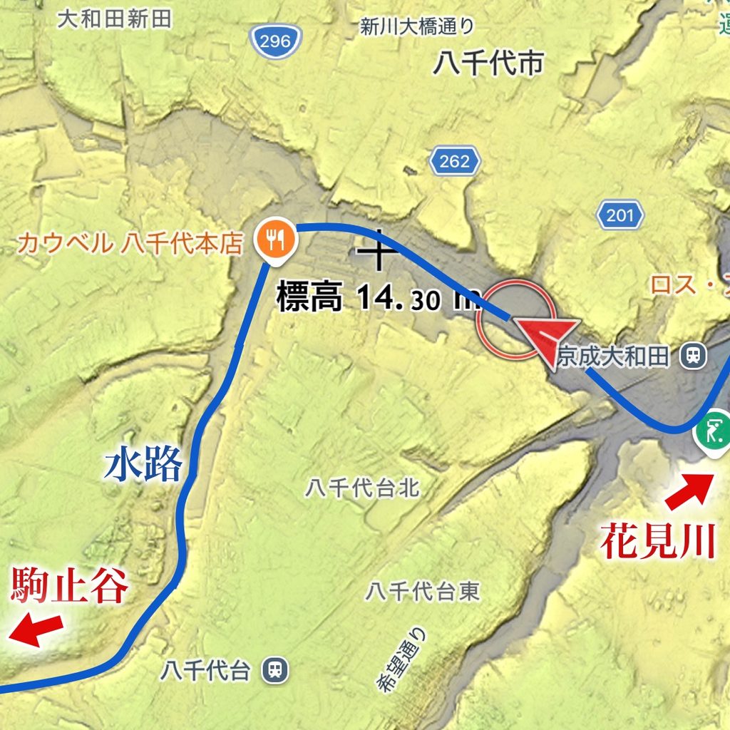 現在の駒止谷を実際に歩いてみた